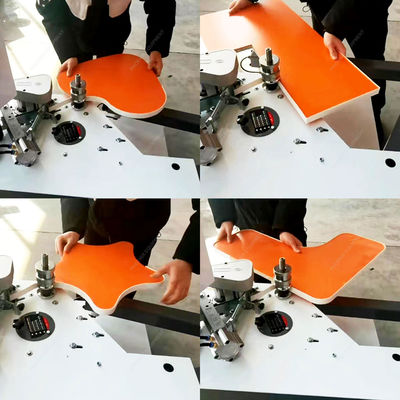 Werkwijze Volledig automatische randbandmachine voor vouwarmcurve