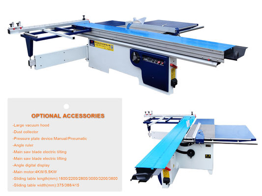 Stijl Hoogprecisie Houtsnijmachine voor 45 90 Graden Houtbewerking Schuiftafel