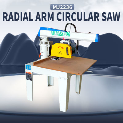 MJ2236 Kleine universele rockerarm zagen hout snijmachine met ingebouwde swing hoek schaal