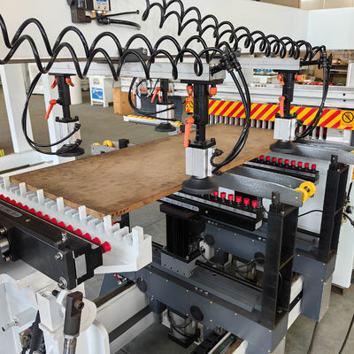 nauwkeurigheid Houtbewerking 4 rijen Bormachine voor meubels Verticale horizontale boor