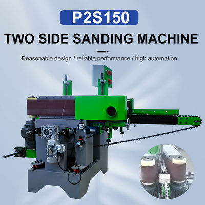 0.37kw Pushing Motor P2S150 Dubbelzijdig Sander voor houtbewerking Solid Wood Strip Sanding