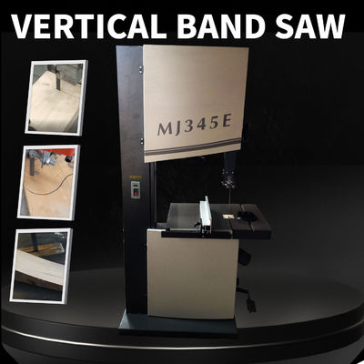 280 KG Gewicht VERTICAL STYLE Handmatige Verticale Bandzaag MJ345E Kan 0-45 graden kantelen