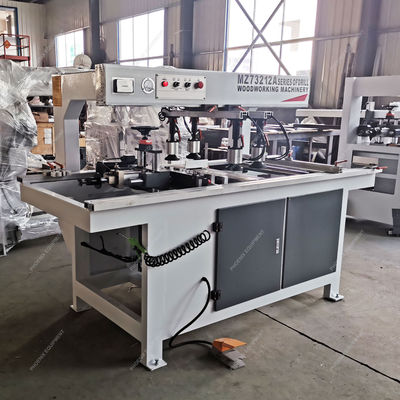Bouwmaterialen winkels Houtbewerking Lijn 2 Hoofdgatenborer met 1,5*2 kW vermogen