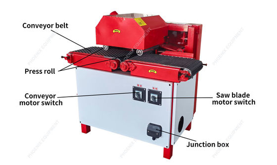 Houtverwerking met PDPJ300 Solid Wood Panel Multi Blade Saw en 10 inch Saw Blade