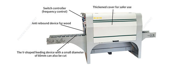 22 kW*2 Vermogen PYM200 Mechanische ronde hout geïntegreerde machine Automatische snijmachine