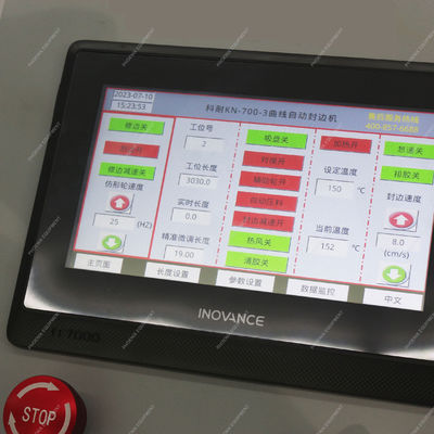 Volledig automatische bandenmachine voor boogrand met snelheid 12 m/min en flexibele vouwarm