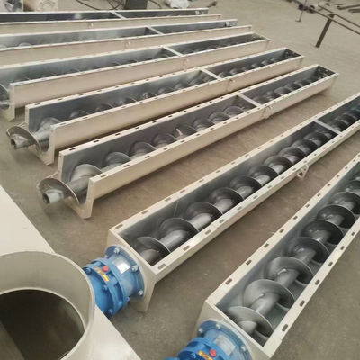 108 mm spiraalvormige schachtdiameter TDLXU330-5 schroefloze schroefconveyor in de aangepaste industrie