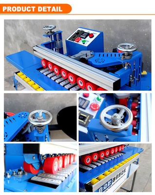 Kleine houtbewerkende MDF polish edgebander semi-automatische pvc gebogen randbandmachine