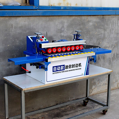Kleine houtbewerkende MDF polish edgebander semi-automatische pvc gebogen randbandmachine