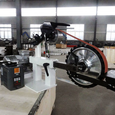 PMS2100 Automatische Desktop Small Metal Sanding Belt Machine Belt Grinder Machine met 1