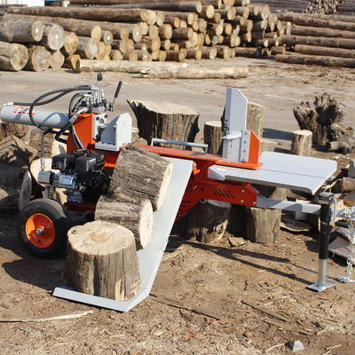 Houten beugel aanvaardbaar OEM Horizontale 28T log hout splitsing machine voor huishouden