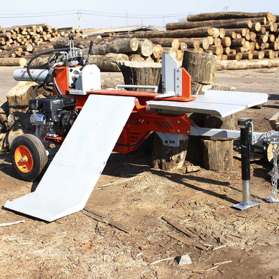 Houten beugel aanvaardbaar OEM Horizontale 28T log hout splitsing machine voor huishouden