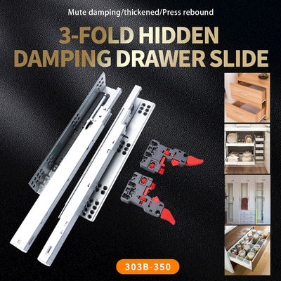 Drawer Bottom Cabinet Drievoudig Verborgen Buffer Slide Mail Packing 370mm Min Kabinet Diepte