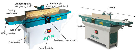 Industriële houtplaat Solid Woodworking 2500mm Long Table Wood Surface Planer Machine