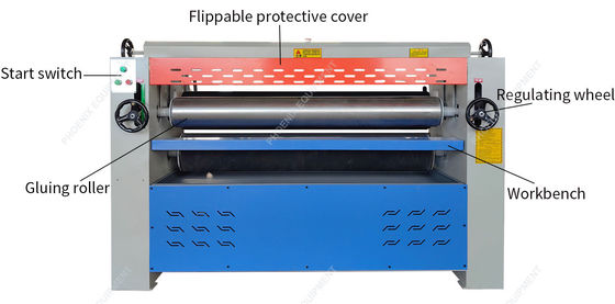2.2kW vermogen dubbele lijmverspreider rol voor 1300mm triplex lijmverspreider