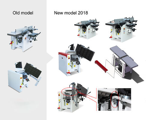 Vervaardigingsbedrijf 385 kg Houtbewerking Elektrische planer combinatiemachine multifunctioneel