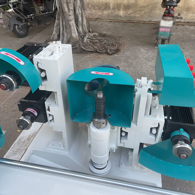 MJ105 Dubbelgeleidingsrail Vierkante houtmortisator met 5 zaagbladen 7,7kw Gewicht 380 kg