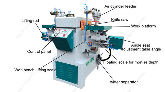 MS3112 Houtbewerking CNC Automatische dubbel-einde bank Tafel en stoel Leg Tenoning Machine