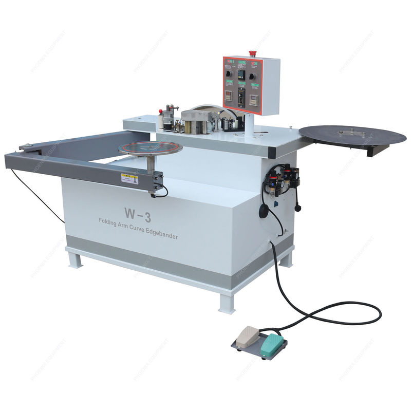 W3 Folding Arm Edge Banding Machine 175 kg Gewicht Houtbewerking in gebogen en rechte lijnen