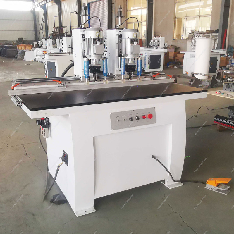 1700x850x1700mm MZ73032 Double Head Multi Wood Boring Machine met 3x2pcs Spindels