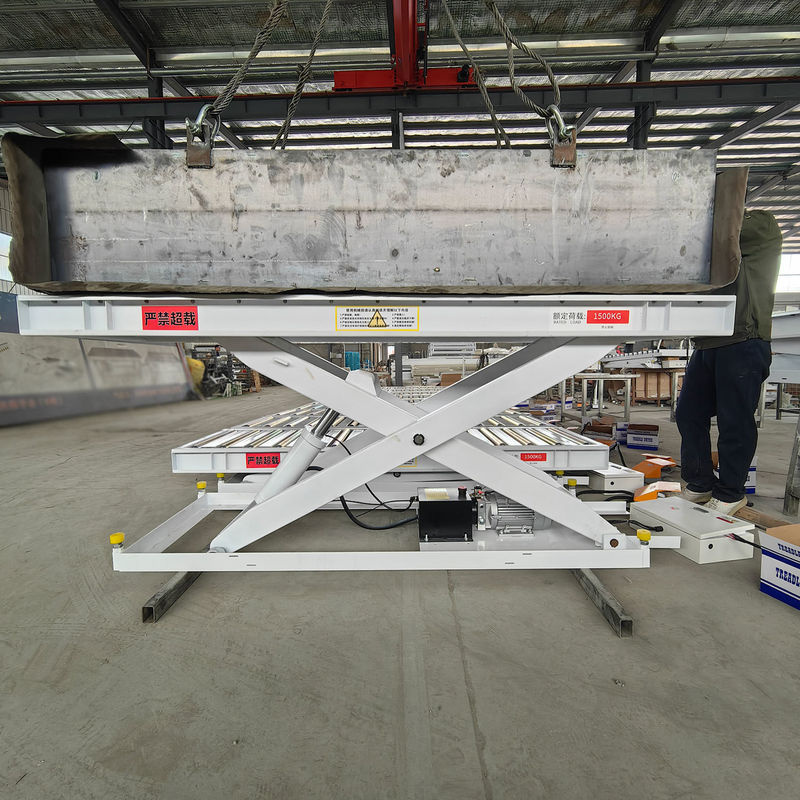 Elektrische hydraulische schaarheftafels op maat voor laden en lossen in 2500*720 mm