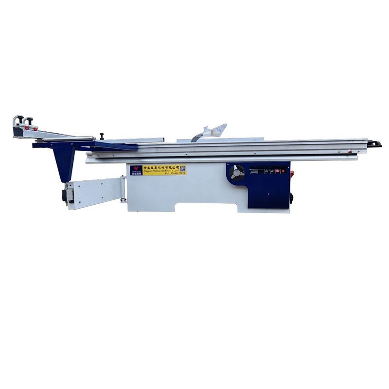 5.5KW Houtbewerkingsmachines Dubbele zaagbladen Schuiftafelzaag voor 45 90 graden snijden