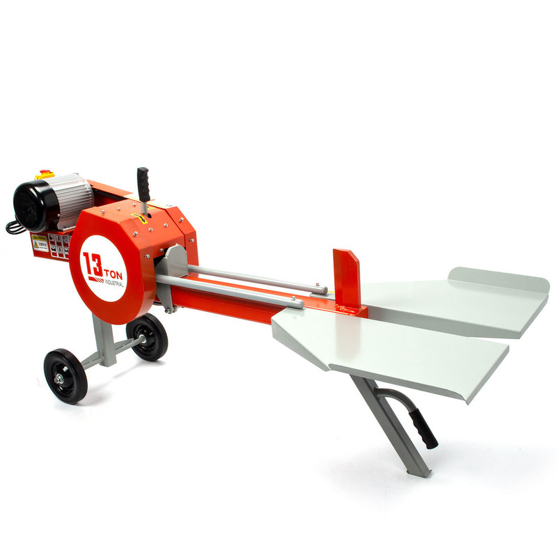 Horizontale elektrische houtsplitser van 13 ton, ideaal voor het thuis splitsen van hout op kleine schaal